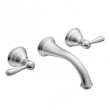 Moen Canada T6107 - Chrome two-handle low arc wall mount bathroom