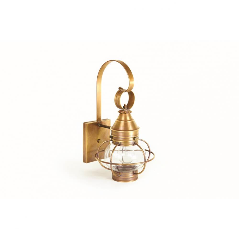 Caged Onion Wall Dark Antique Brass Medium Base Socket Clear Glass