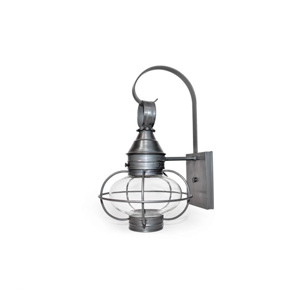 Caged Onion Wall Dark Brass Medium Base Socket Clear Glass