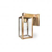 Northeast Lantern 10517-AB-MED-CSG - Uptown Small Wall Antique Brass Medium Base Socket Clear Seedy Glass