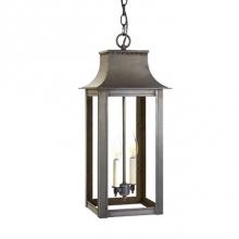 Northeast Lantern 11232-VG-LT2-CLR - Hanging Verdi Gris 2 Candelabra Sockets Clear Glass