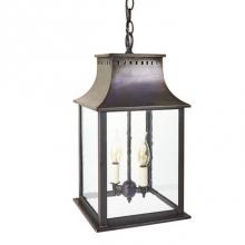 Northeast Lantern 11322-AB-LT2-CSG - Hanging Antique Brass 2 Candelabra Sockets Clear Seedy Glass