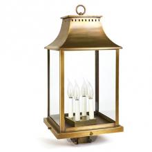 Northeast Lantern 11333-DB-LT4-CLR - Post Dark Brass 4 Candelabra Sockets Clear Glass