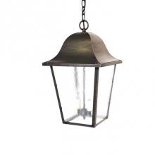 Northeast Lantern 11422-AC-LT2-SMG - Hanging Antique Copper 2 Candelabra Sockets Seedy Marine Glass