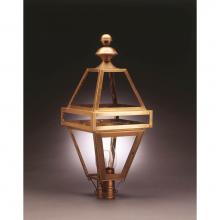 Northeast Lantern 1223-DB-CIM-CLR - Post Dark Brass Medium Base Socket With Chimney Clear Glass