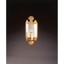 Northeast Lantern 126-AB-LT1-PM - Mirrored Wall Sconce Crimp Top And Bottom Antique Brass 1 Cnadelabra Socket Plain Mirror