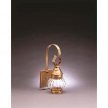 Northeast Lantern 2011-VG-MED-OPT - Onion Wall No Cage Verdi Gris Medium Base Socket Optic Glass