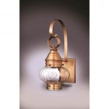 Northeast Lantern 2021-VG-MED-OPT - Onion Wall No Cage Verdi Gris Medium Base Socket Optic Glass