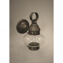 Northeast Lantern 2025-DAB-MED-CLR - Onion Wall No Cage Dark Antique Brass Medium Base Socket Clear Glass