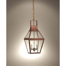 Northeast Lantern 2232-DB-LT2-SMG - Bracket Hanging Dark Brass 2 Candelabra Sockets Seedy Marine Glass