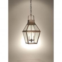 Northeast Lantern 2242-DAB-LT2-SMG - Tapered Hanging Dark Antique Brass 2 Candelabra Sockets Seedy Marine Glass