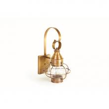 Northeast Lantern 2511-DAB-MED-CLR - Caged Onion Wall Dark Antique Brass Medium Base Socket Clear Glass