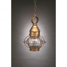 Northeast Lantern 2512-VG-MED-OPT - Caged Onion Hanging Verdi Gris Medium Base Socket Optic Glass