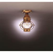 Northeast Lantern 2514-DAB-MED-CLR - Caged Onion Flush Dark Antique Brass Medium Base Socket Clear Glass