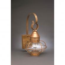 Northeast Lantern 2521-VG-MED-CLR - Caged Onion Wall Verdi Gris Medium Base Socket Clear Glass