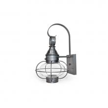 Northeast Lantern 2521-DB-MED-CLR - Caged Onion Wall Dark Brass Medium Base Socket Clear Glass