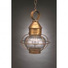 Northeast Lantern 2532-DAB-MED-CLR - Caged Onion Hanging Dark Antique Brass Medium Base Socket Clear Glass