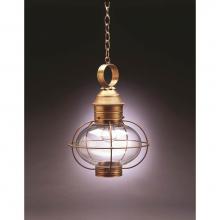 Northeast Lantern 2542-DAB-MED-CLR - Caged Onion Hanging Dark Antique Brass Medium Base Socket Clear Glass