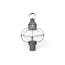 Northeast Lantern 2543-DB-MED-OPT - Caged Onion Post Dark Brass Medium Base Socket Optic Glass