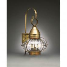 Northeast Lantern 2571-VG-LT2-OPT - Caged Onion Wall Verdi Gris 2 Candelabra Sockets Optic Glass