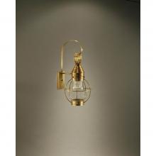 Northeast Lantern 2721-DB-MED-CLR - Caged Pear Wall Dark Brass Medium Base Socket Clear Glass