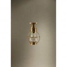 Northeast Lantern 2724-DAB-MED-OPT - Caged Pear Flush Dark Antique Brass Medium Base Socket Optic Glass