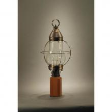 Northeast Lantern 2743-DAB-LT3-CLR - Caged Pear Post Dark Antique Brass 3 Candelabra Sockets Clear Glass