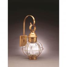 Northeast Lantern 2831-DB-MED-OPT - Caged Round Wall Dark Brass Medium Base Socket Optic Glass