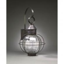 Northeast Lantern 2841-DB-MED-OPT - Caged Round Wall Dark Brass Medium Base Socket Optic Glass