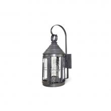 Northeast Lantern 3337-DB-CIM-CSG - Cone Top Wall With Top Scroll Dark Brass Medium Base Socket Clear Seedy Glass