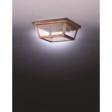 Northeast Lantern 4204-DAB-MED2-SMG - Flush Dark Antique Brass 2 Medium Base Sockets Seedy Marine Glass