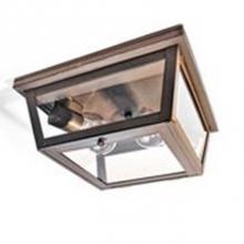 Northeast Lantern 4204-DB-MED2-CLR - Flush Dark Brass 2 Medium Base Sockets Clear Glass