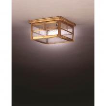 Northeast Lantern 4404-DAB-MED2-SMG - Flush Dark Antique Brass 2 Medium Base Sockets Seedy Marine Glass