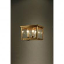 Northeast Lantern 4904-DAB-LT3-CSG - Flush Dark Antique Brass 3 Candelabra Sockets Sockets Clear Seedy Glass