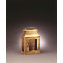 Northeast Lantern 5711-DAB-LT2-CLR - Pagoda Wall Dark Antique Brass 2 Candelabra Sockets Clear Glass