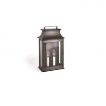 Northeast Lantern 5721-DB-LT2-CLR - Pagoda Wall Dark Brass 2 Candelabra Sockets Clear Glass