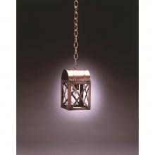 Northeast Lantern 6012-DAB-MED-CLR - Culvert Top X-Bars Hanging Dark Antique Brass Medium Base Socket Clear Glass