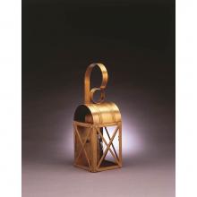 Northeast Lantern 6031-DB-MED-CLR - Culvert Top X-Bars Wall Dark Brass Medium Base Socket Clear Glass