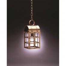 Northeast Lantern 6132-DAB-MED-CLR - Culvert Top H-Bars Hanging Dark Antique Brass Medium Base Socket Clear Glass