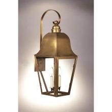 Northeast Lantern 6417-DB-LT2-CLR - Bracket Wall Fixture  Dark Brass Finish  2 Candelabra Sockets  Clear Glass