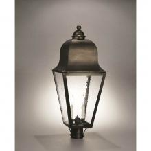 Northeast Lantern 6423-DB-LT2-CSG - Post Fixture  Dark Brass Finish 2 Candelabra Sockets  Clear Seedy Glass