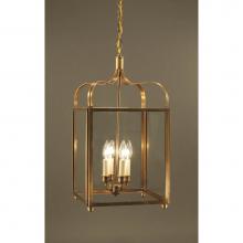 Northeast Lantern 6732-DAB-LT4-CLR - Crown XLarge Hanging Dark Antique Brass 4 Candelabra Sockets Clear Glass