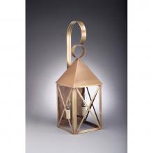 Northeast Lantern 7041-VG-LT2-CLR - Pyramid Top X-Bars Wall Verdi Gris 2 Candelabra Sockets Clear Glass