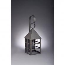 Northeast Lantern 7131-AB-MED-CLR - Pyramid Top H-Bars Wall Antique Brass Medium Base Socket Clear Glass