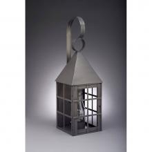 Northeast Lantern 7151-DAB-CIM-CLR - Pyramid Top H-Bars Post Dark Antique Brass Medium Base Socket With Chimney Clear Glass