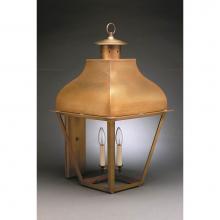 Northeast Lantern 7651-DB-LT3-CLR - Curved Top Wall Dark Brass 3 Candelabra Sockets Clear Glass