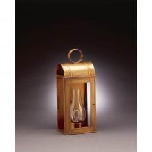 Northeast Lantern 8041-DAB-CIM-CLR - Culvert Top Wall Dark Antique Brass Medium Base Socket With Chimney Clear Glass