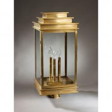 Northeast Lantern 8953-DAB-LT3-CLR - Post Dark Antique Brass 3 Candelabra Sockets Clear Glass