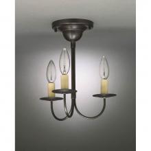 Northeast Lantern 903F-DB-LT3 - Hanging J-Arms Dark Brass 3 Candelabra Sockets