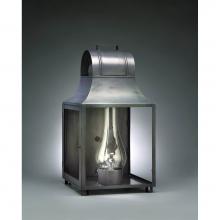 Northeast Lantern 9061-DB-CIM-CLR - Culvert Top Wall Dark Brass Medium Base Socket With Chimney Clear Glass